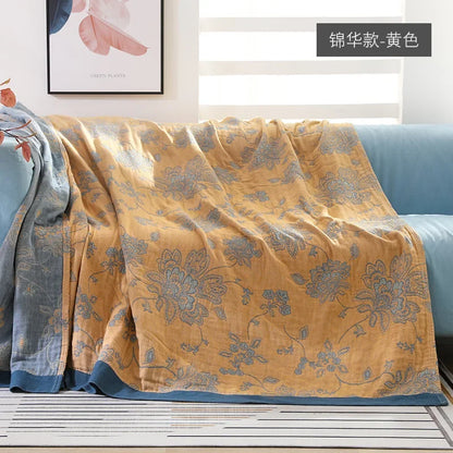 DecorBites™ Cotton Gauze Geometry Summer Blanket