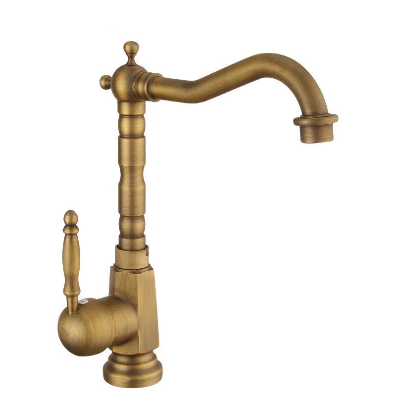 Gold Basin faucet Antique Bronze bathroom faucet Deck Mounted Black Kitchen Faucet  sink tap Hot Cold Chrome basin Tap Brass