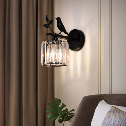DecorBites™ Crystal Bird Wall Lamp: Modern Luxury for Living Room, Bedroom, and Corridor