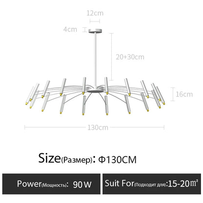 DecorBites™ LED Chandelier: Modern Nordic Design for Living Room, Bedroom, Office, Study - Home Décor Lighting