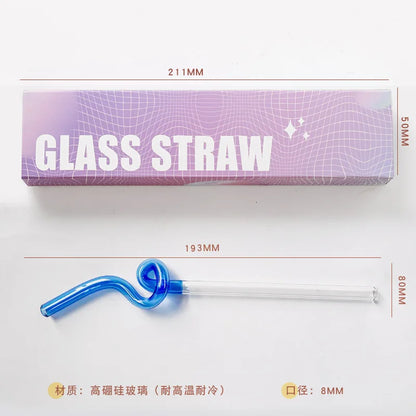 DecorBites™ Glass Flower Handle Stir Bar for Coffee Cocktails Mixology and Home Parties