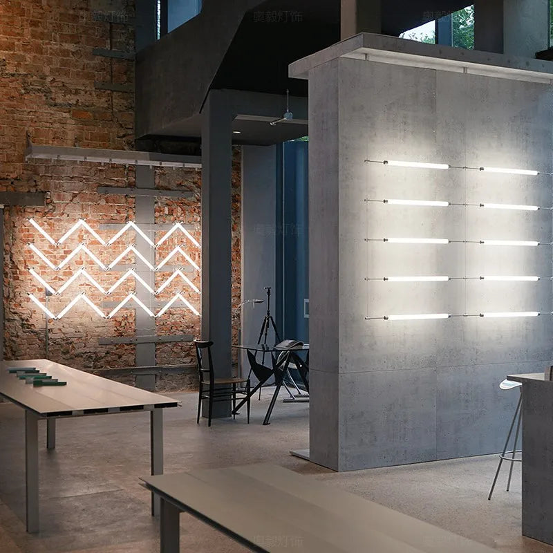 Nordic Industrial Pendant Light 12-Light L200cm
