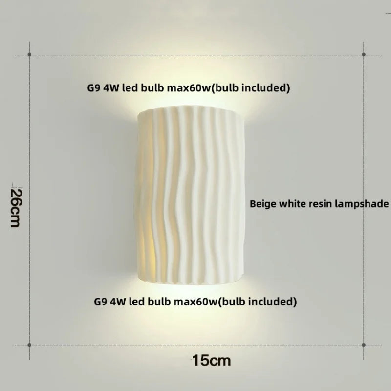 DecorBites™ Double LED Wall Lamp Sconce Modern Resin Bathroom Mirror Light
