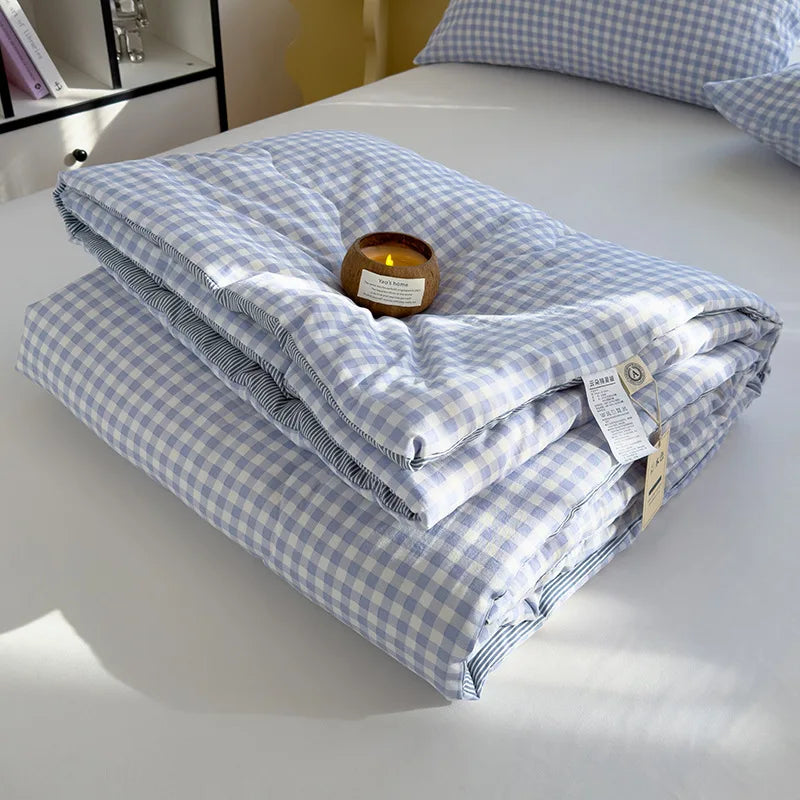 DecorBites™ Cotton Summer Quilt with Soybean Fiber Filling - Four Seasons Comforter