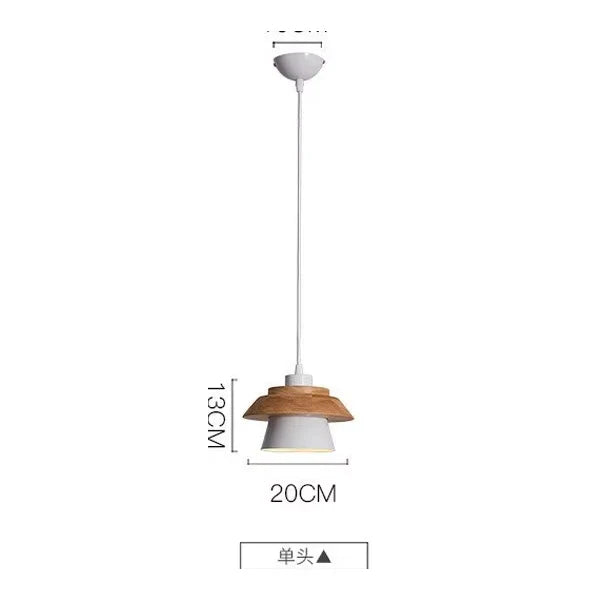 Nordic Macaron Wood Pendant Light