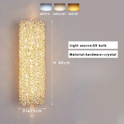 DecorBites™ Crystal Beads Wall Lamp LED Light Fixture for Home Decor & Living Room
