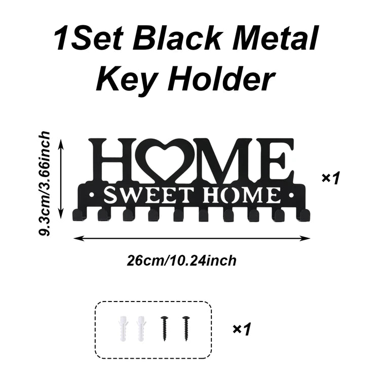 Black Metal Key Holder