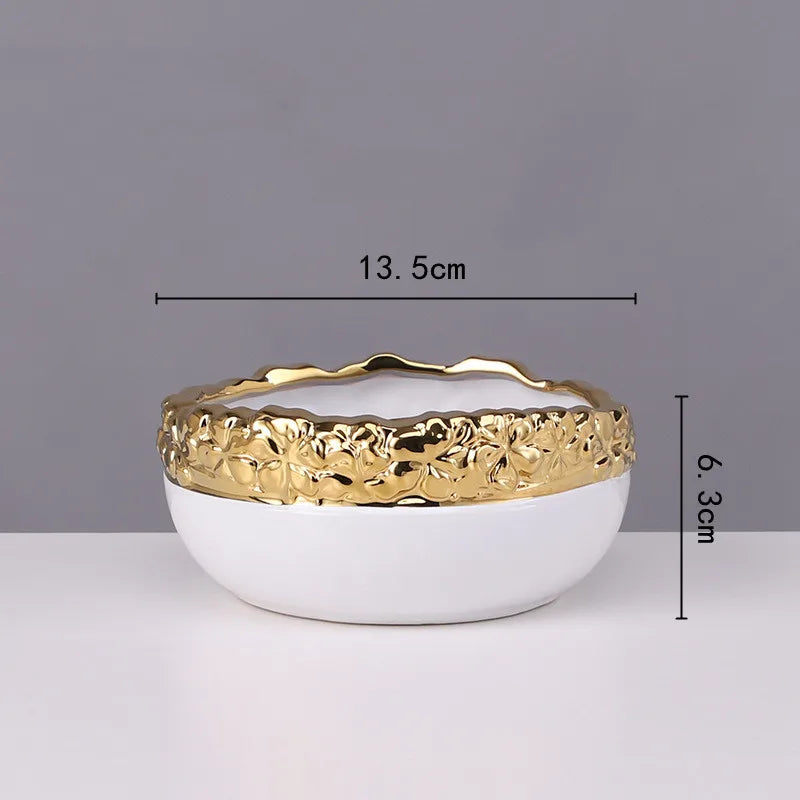 Gold Edge Ceramic Planter