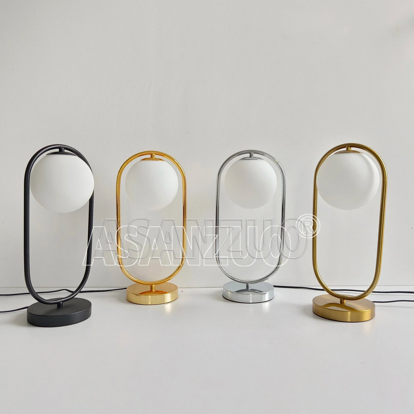 DecorBites™ Glass Ball LED Desk Lamp Nordic Design for Bedroom Living Room Reading