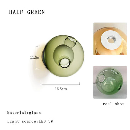 DecorBites™ Cotton Round LED Pendant Lights Green Red Art Decoration Offices Bedrooms
