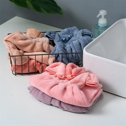 DecorBites™ Coral Fleece Cheongsam Hand Towel: Soft, Absorbent, Quick-Drying For Household & Wall Mount