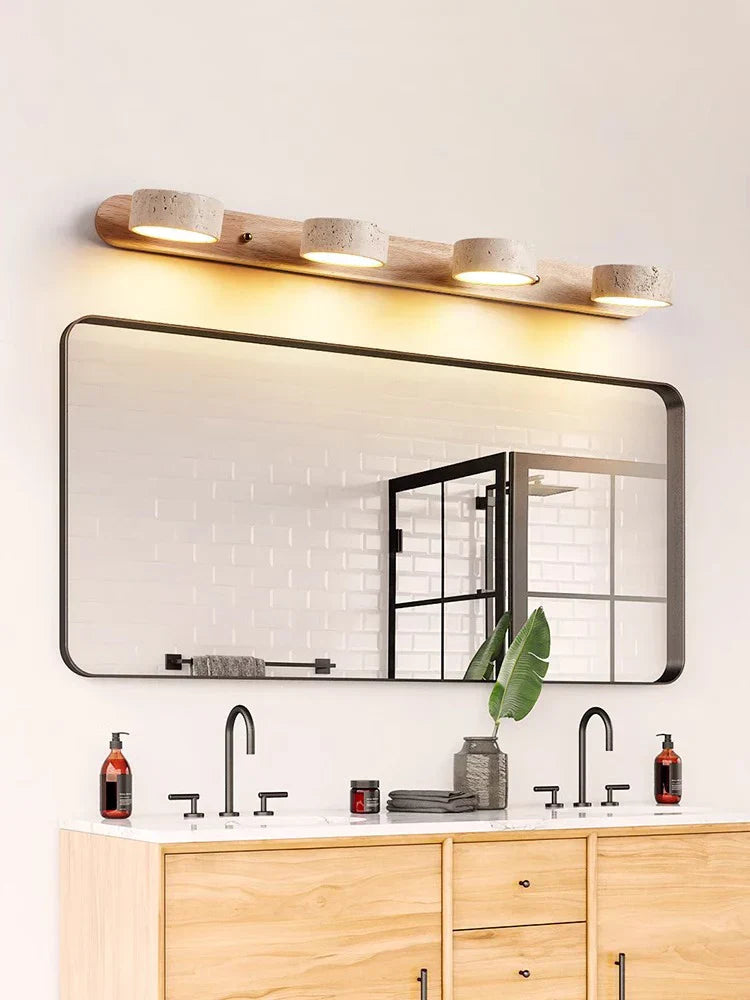 Stone Retro Wall Mirror Light