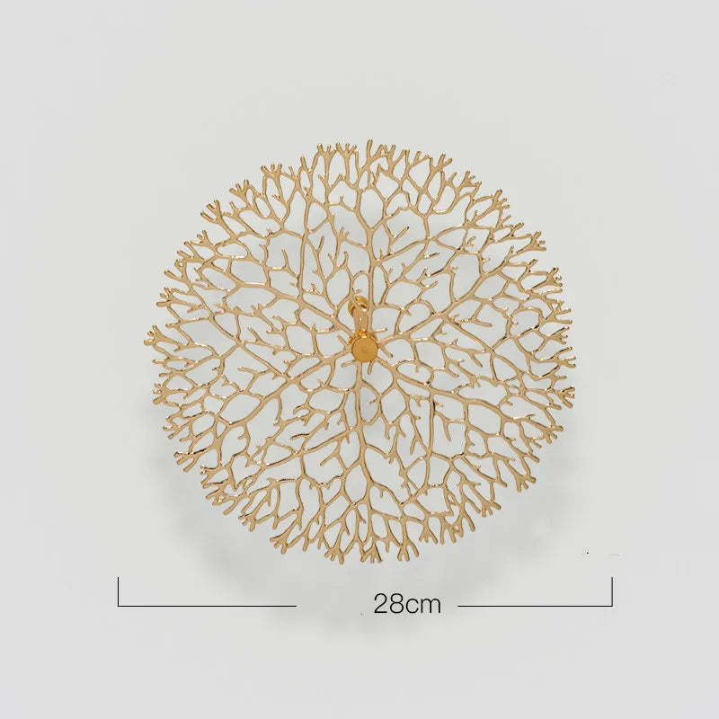 DecorBites™ Gold Coral Carp Lotus Leaf Fish Wall Decor Ornaments