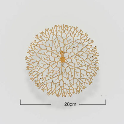 DecorBites™ Gold Coral Carp Lotus Leaf Fish Wall Decor Ornaments