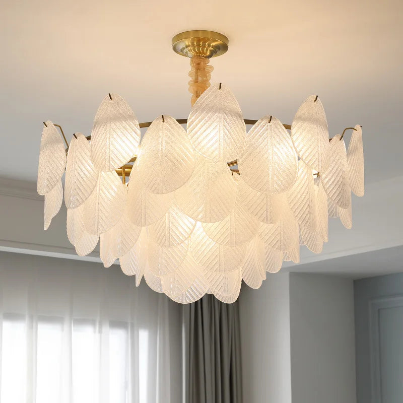 DecorBites™ French Luxury Cream Crystal Living Room Light Modern Simple Net Red