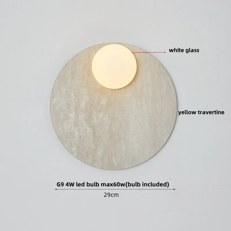 DecorBites™ Glass Globe LED Wall Lamp: Modern Nordic Stone Bathroom Mirror Light