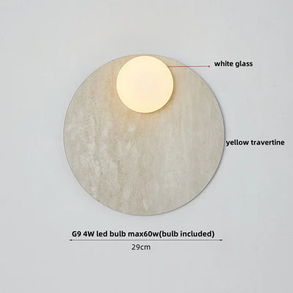 DecorBites™ Glass Globe LED Wall Lamp: Modern Nordic Stone Bathroom Mirror Light