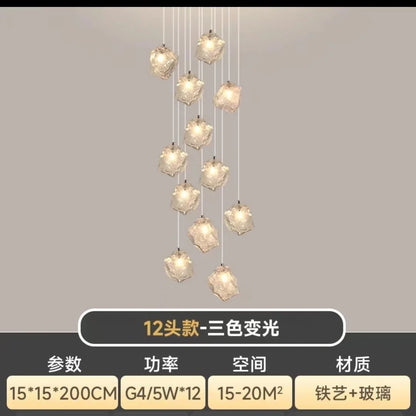 DecorBites™ Cube Chandelier Pendant Lights for Restaurant Loft Stairwell Bedroom Art Décor