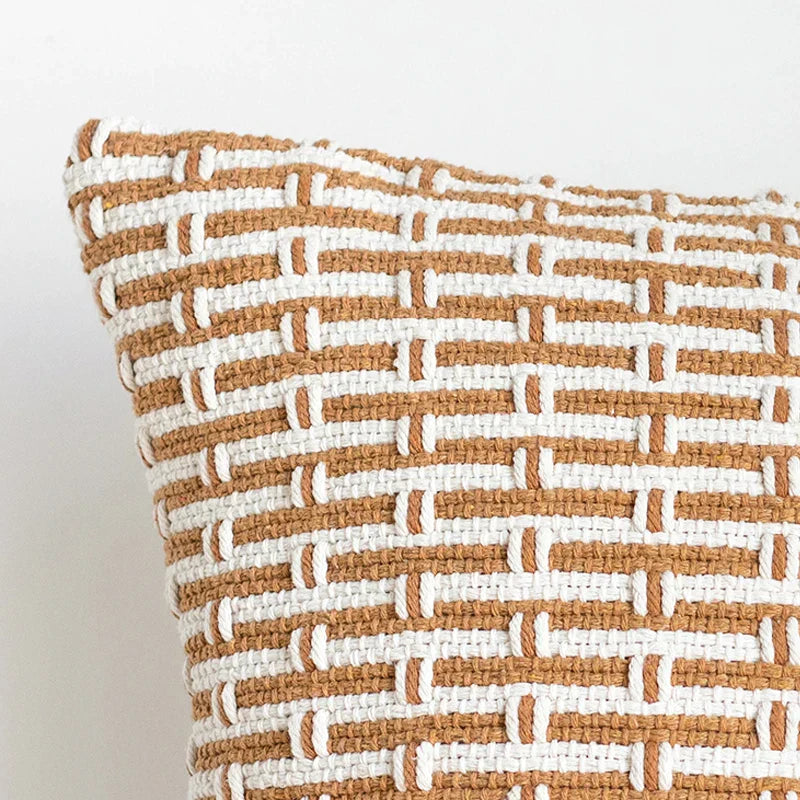 DecorBites™ Cotton Woven Texture Cushion Cover for Home Sofa Bed Living Room