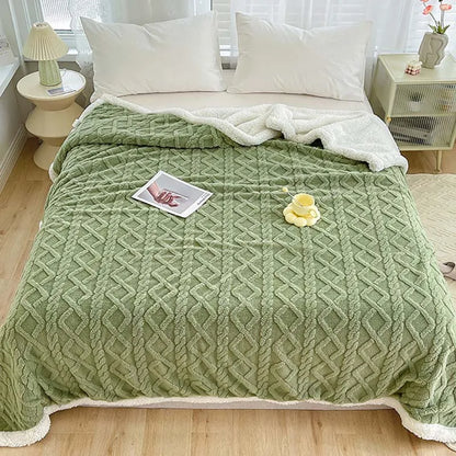 DecorBites™ Coral Fleece Blanket: MultiFunctional Soft Skin-Friendly Warm Shawl