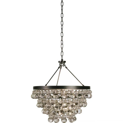 DecorBites™ Black Crystal Bead Ceiling Chandelier - Modern Classic for Living Room & Dining Table