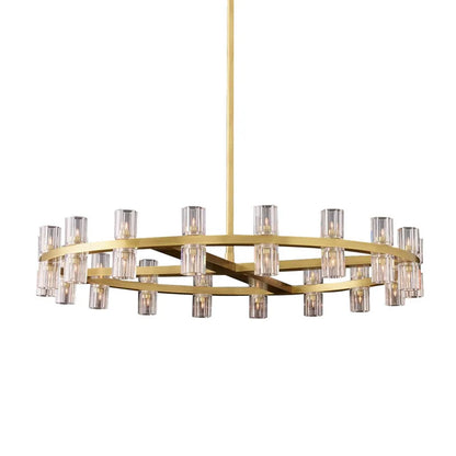 DecorBites™ Crystal Black Gold Luxury LED Hanging Pendant Light for Living Room