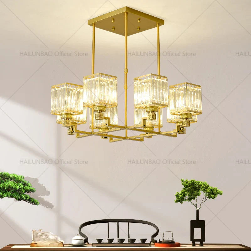 DecorBites™ Crystal Chandelier: Modern, Luxe, & Chic for Living Room, Bedroom, Restaurant & Villa