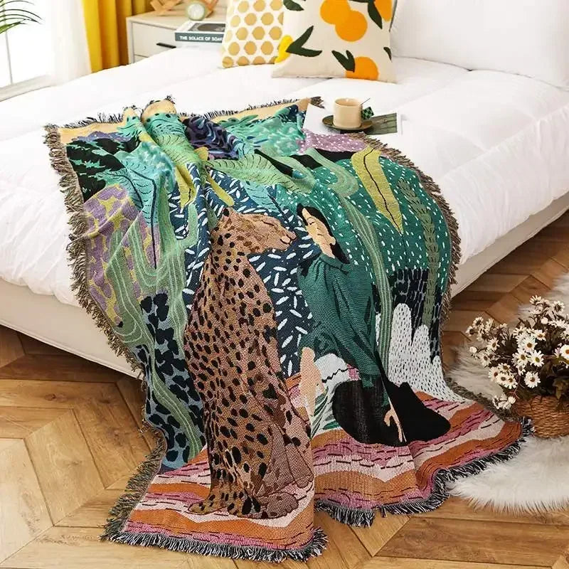 Gothic Cotton Tapestry Blanket