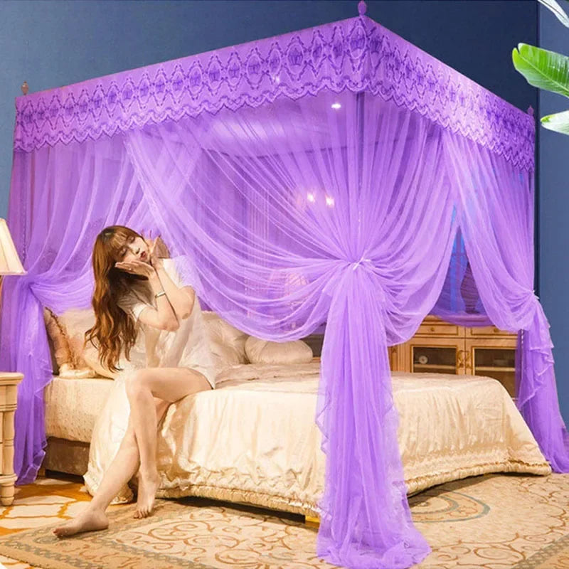 Pleated Lace Bed Canopy