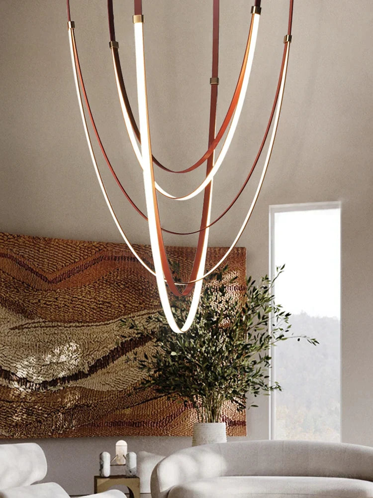 DecorBites™ Designer Belt Light Dining Room Villa Living Room Chandelier