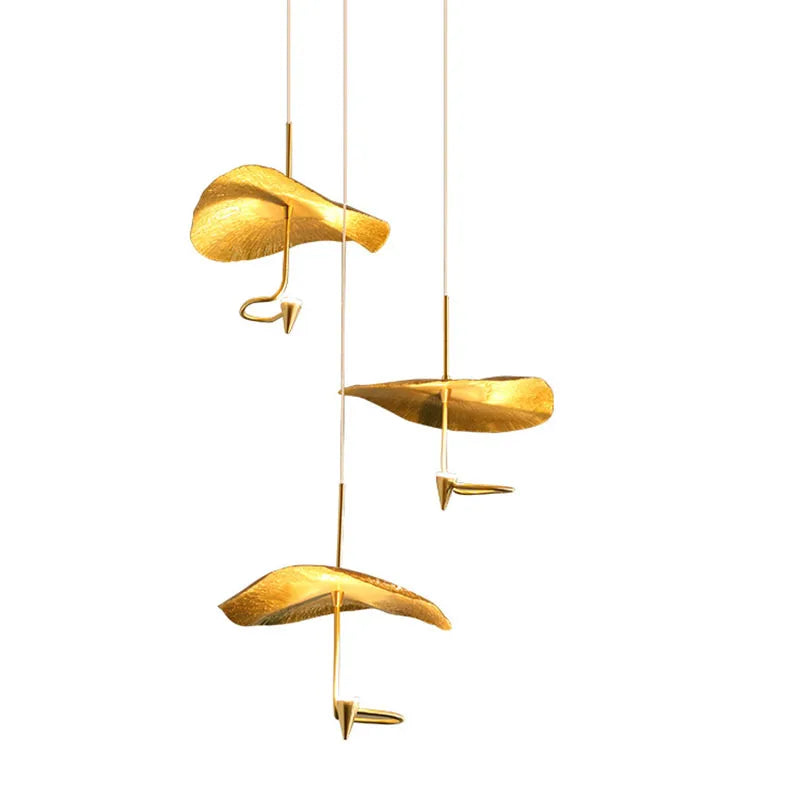 Copper LED Dining Chandelier 35cm Diameter