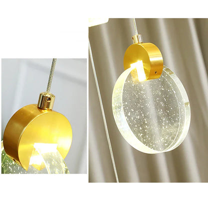 DecorBites™ Crystal LED Stair Slinglight for Nordic Living Room, Villa, and Restaurant