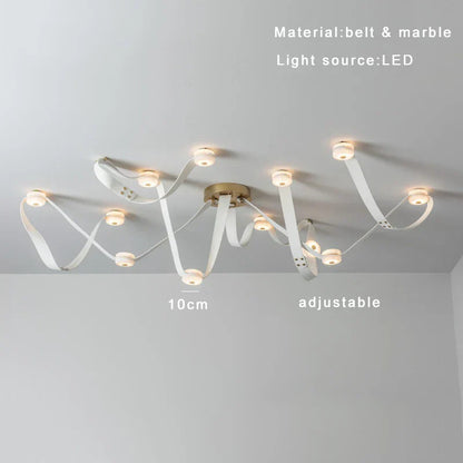 DecorBites™ Leather Marble Pendant Lights Luxury Dimmable Fixture Easy Installation Bedroom Living Room Lamp