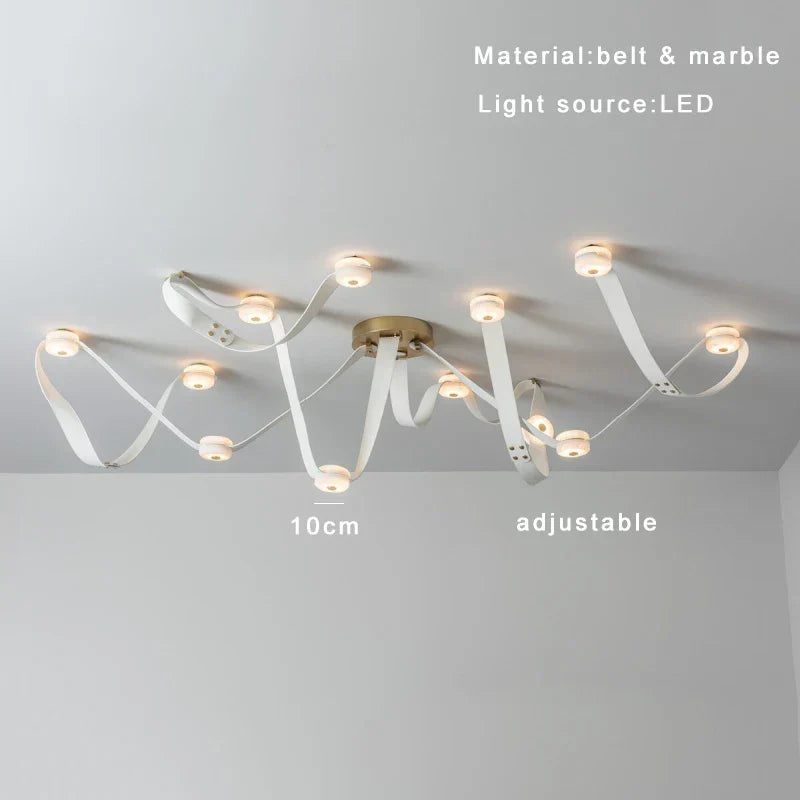 Leather Marble Dimmable Pendant