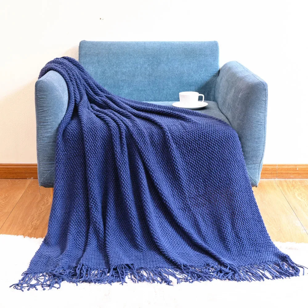 Pineapple Knit Throw Blanket