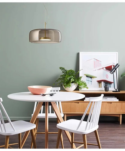 Nordic restaurant pendant light, modern luxury bar counter, coffee shop bedside single head glass artistic lighting fixture