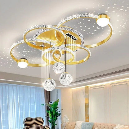 Modern Iron and Acrylic LED Pendant Chandelier