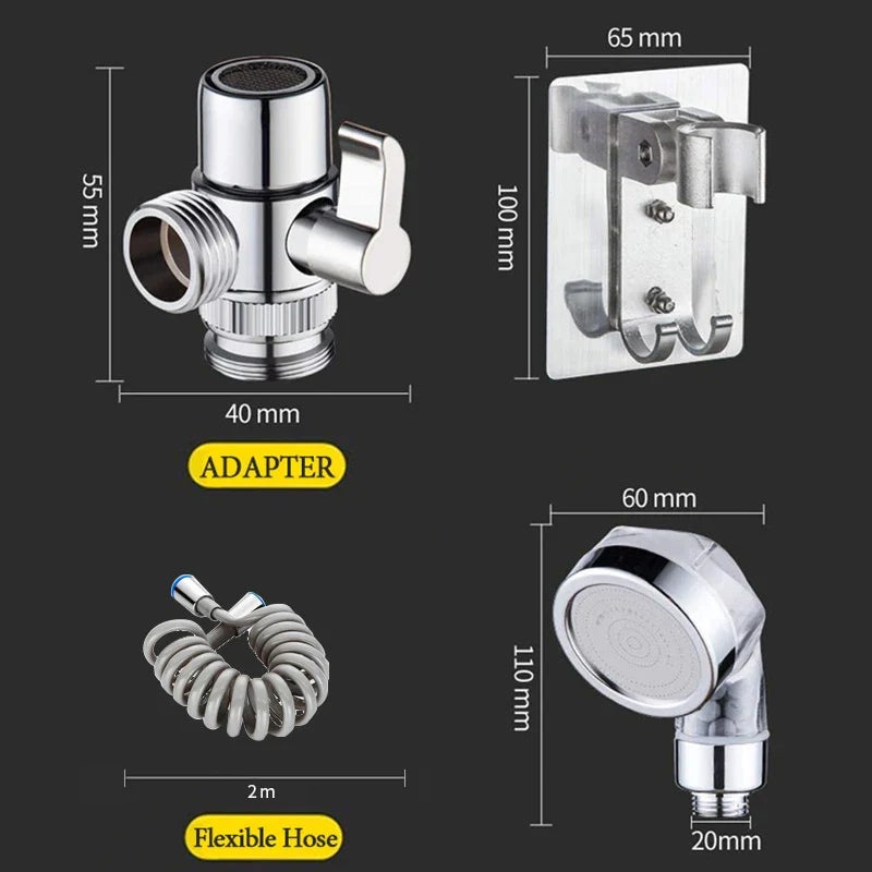 Chrome Anion Shower Head High-Pressure Filter