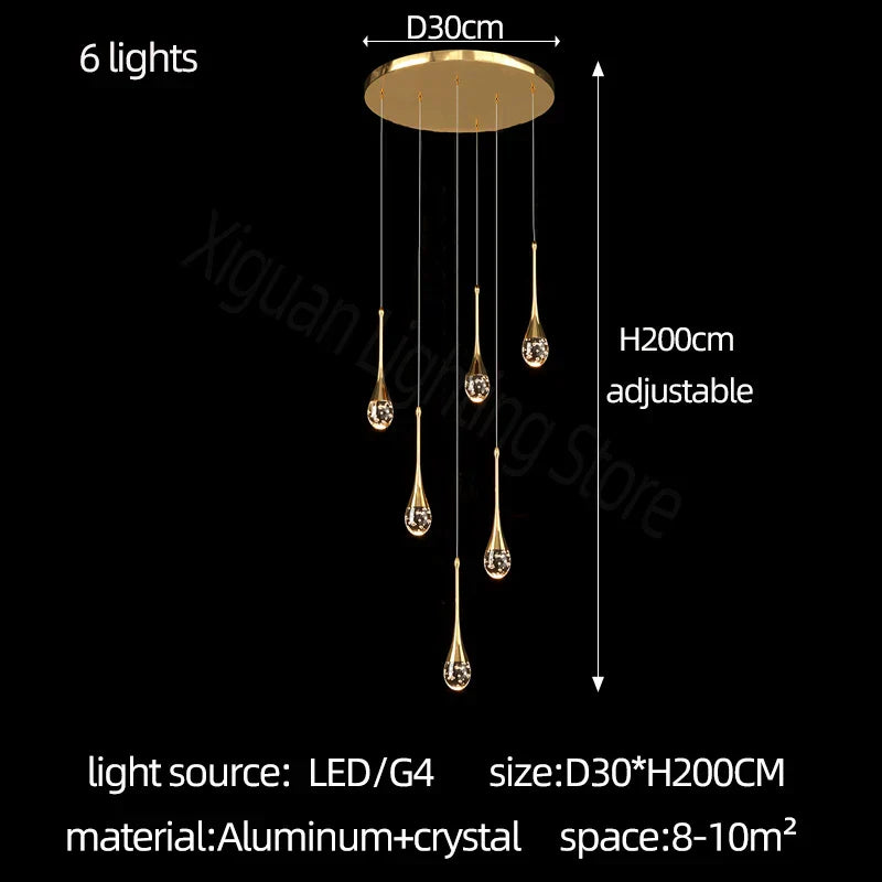 DecorBites™ Crystal Bubble Chandelier: Modern Luxury Lighting for Home, Dining, Bedroom & Stairwell
