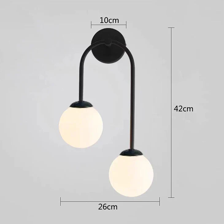 DecorBites™ Glass Ball LED Wall Lamp for Modern Living Room Decor