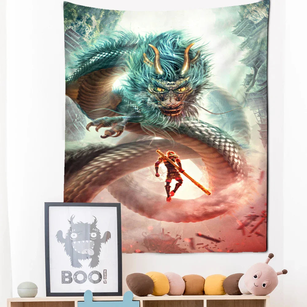 Dragon Totem Polyester Wall Tapestry 200x150cm