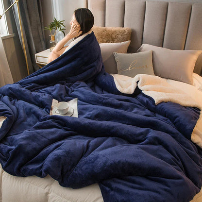 DecorBites™ Cozy Dual Use Flannel Duvet Cover - Autumn Winter Warmth Blanket Quilt