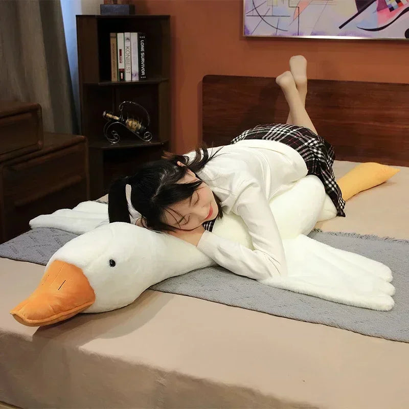 DecorBites™ Huge Goose Body Pillow 50-160cm Stuffed Animal Sleeping Gift