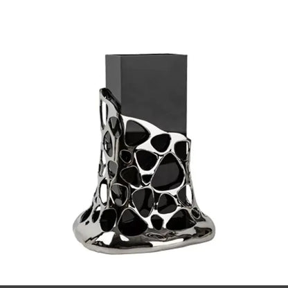 DecorBites™ Geometric Acrylic Glass Vase Droplet Flower Arrangement Terrarium Pot