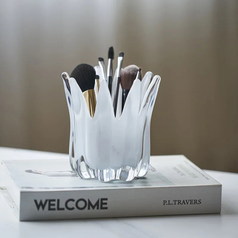 DecorBites™ Geometric Bud Glass Vase for Home Decoration and Storage
