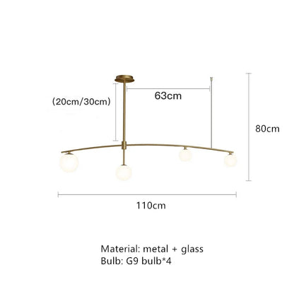 DecorBites™ Glass Ball Pendant Chandelier: Stylish LED Hanging Lights for Dining Room, Kitchen, & Bar.