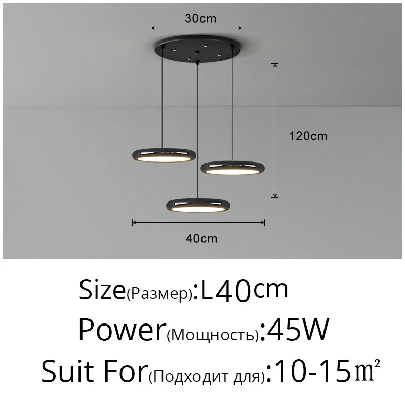 DecorBites™ Black Finish LED Pendant Lights for Home Decoration Indoor Lighting