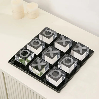 DecorBites™ Geometric Crystal Chess Set Glass Craft Decor Figurines Home Decor Accessory