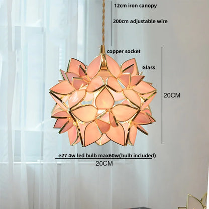 DecorBites™ Glass Copper LED Pendant & Luxury Hanging Light Fixture