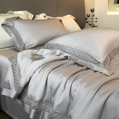 DecorBites™ Eucalyptus Fiber Summer Quilt Bedding Set with Wide Edge & Silky Cool Feel